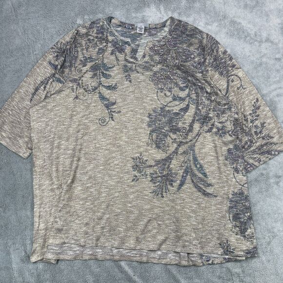 Catherines Top Womens Plus Size 4X Blouse Rhinestones Whimsigoth Bohemian Boho - Picture 3 of 15